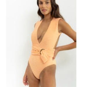 Revel Rey peach one piece bathing suit